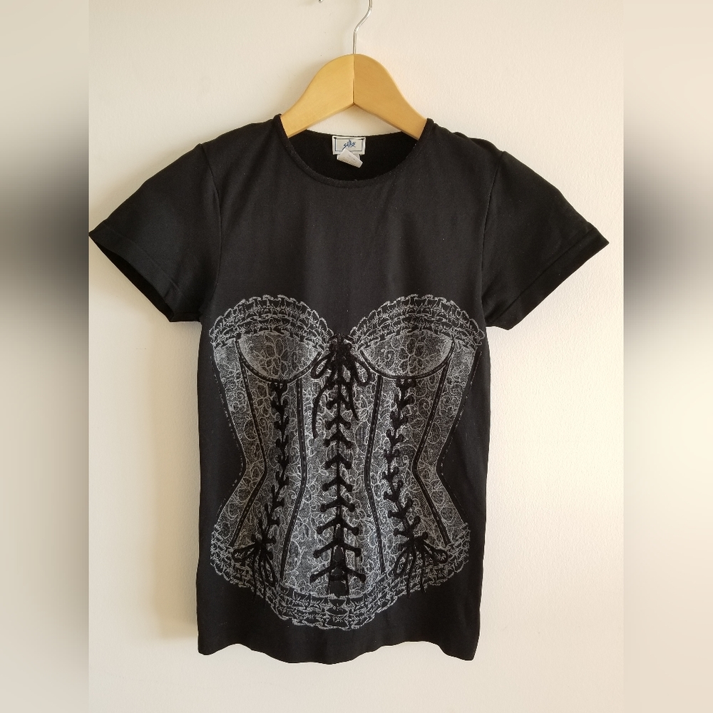 Vintage Corset Shirt by Silks - Size Medium